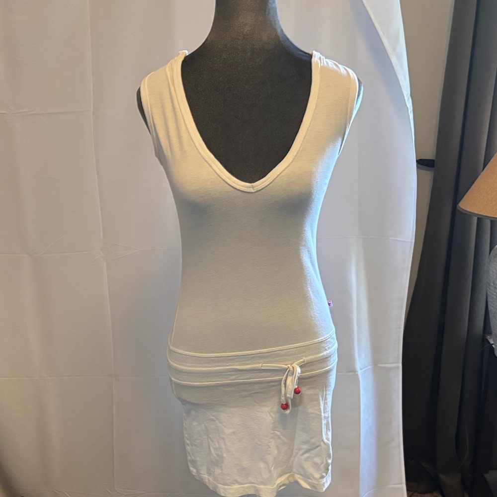 Ardene Cream V-Neck Sleeveless Dress